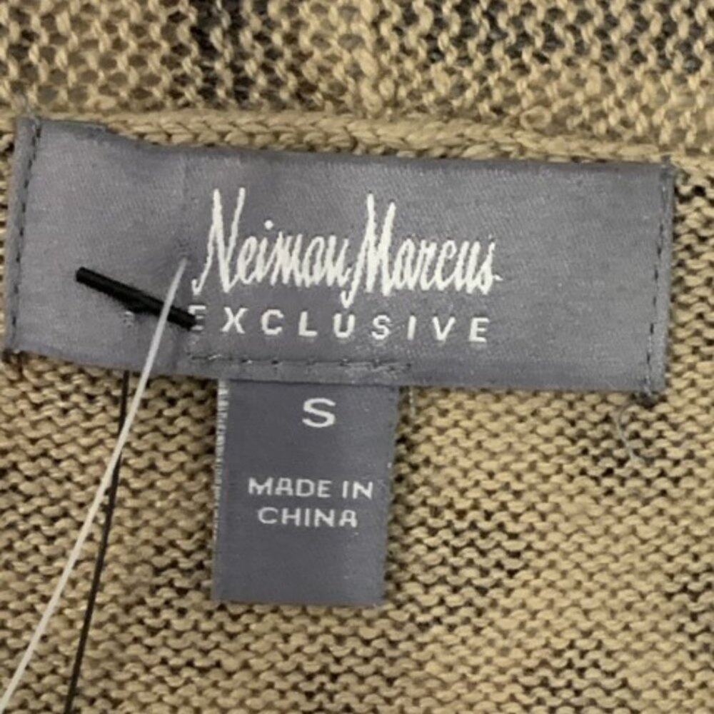 Neiman Marcus Cheetah Print Open-Front Sweater Ve… - image 4